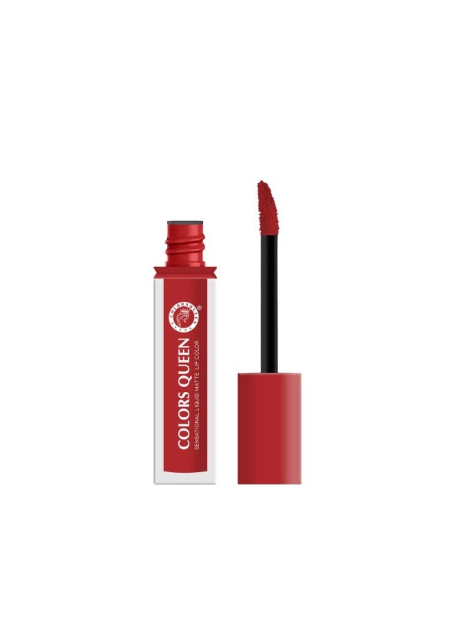 Colors Queen Sensational Liquid Matte Lipstick - 7g | Long Lasting, Fade & Transfer Proof Lipstick | Highly Pigmented, Water & Smudge Proof Liquid Lipstick for Women (07 - Valentine) - Image 3